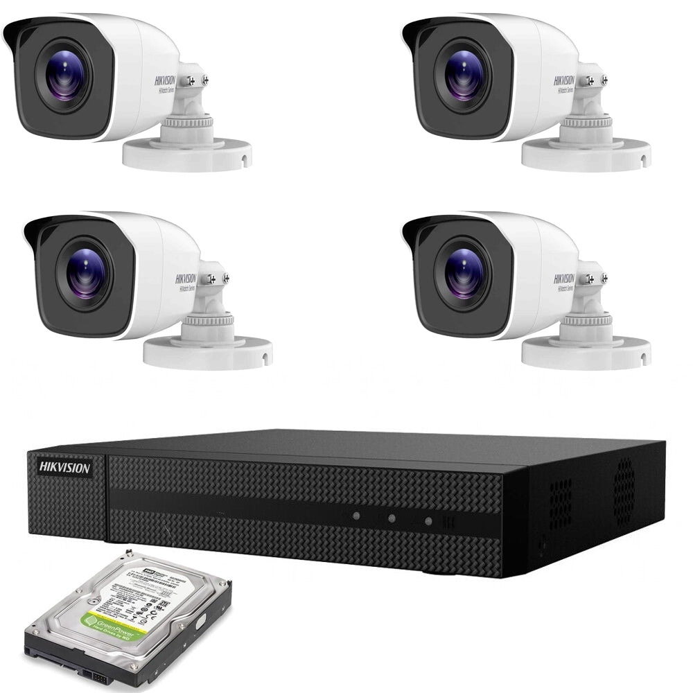 Kit Videosorveglianza Ip Poe 2 Mpx 4 Telecamere Ip Hikvision Hd 2Tb