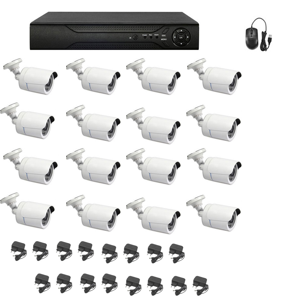 Kit Videosorveglianza Ahd 16 Telecamere 5 Mpx Dvr 16 Ch